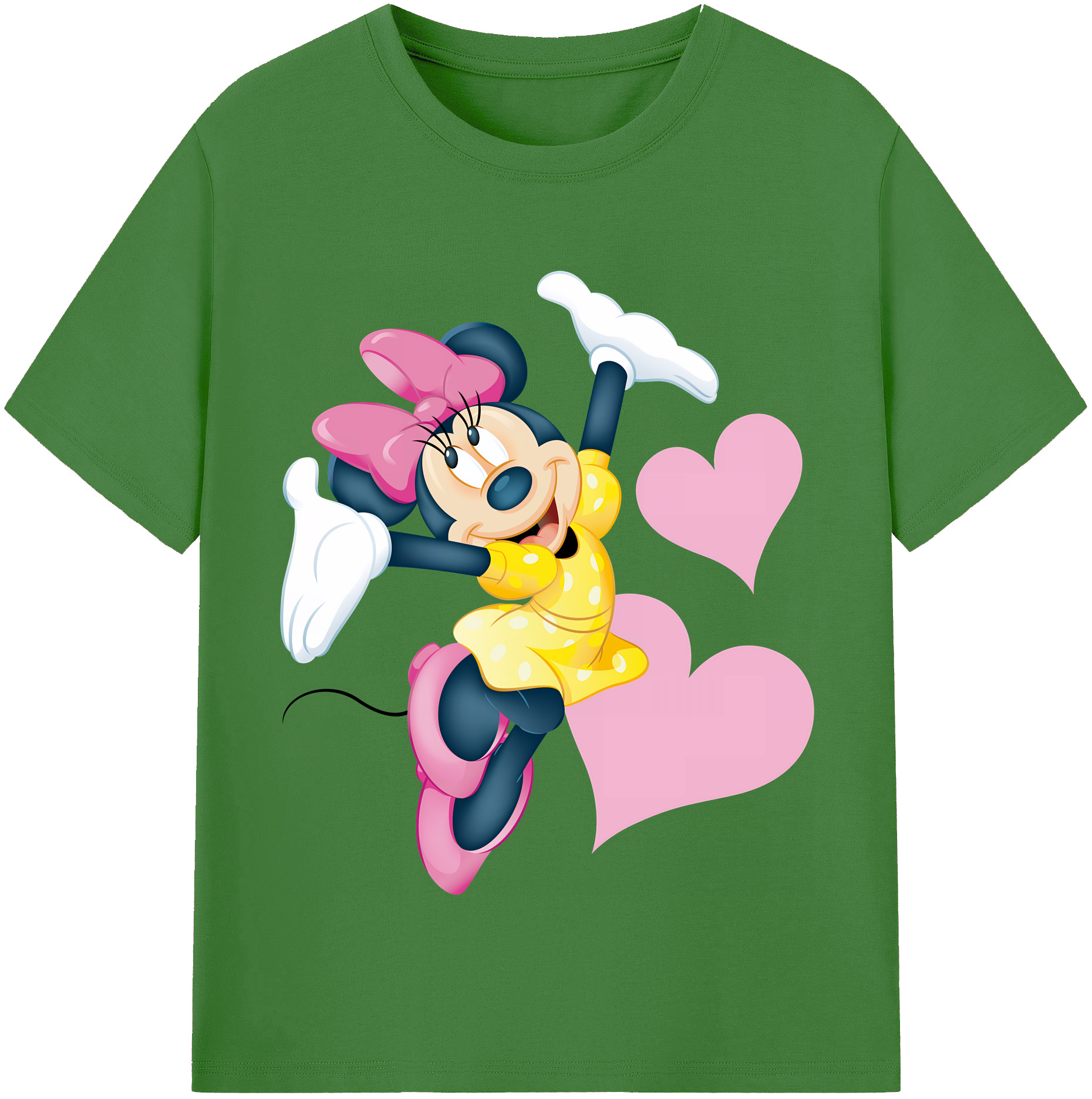 （画像用） ミッキーマウス Mickey Mouse レディースカジュアルプリントTシャツ（綿100％）